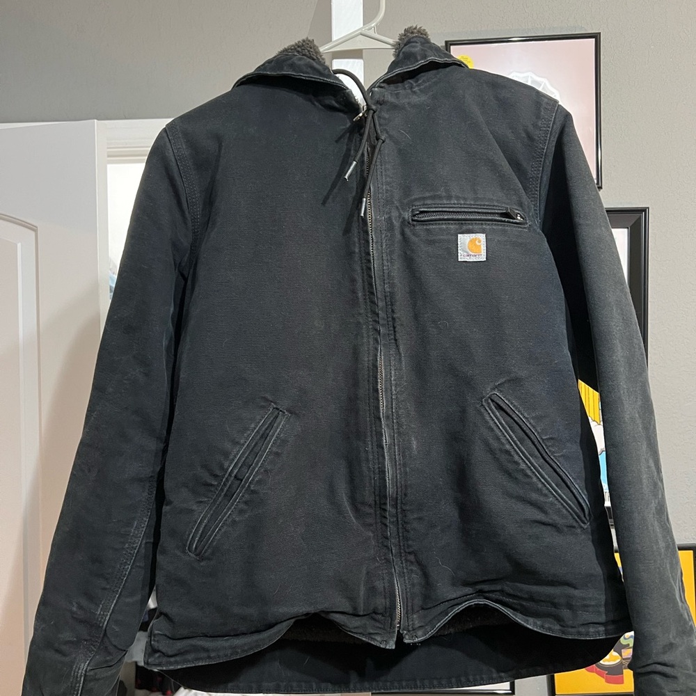 Womens Carhartt Black Sherpa Lined Jacket